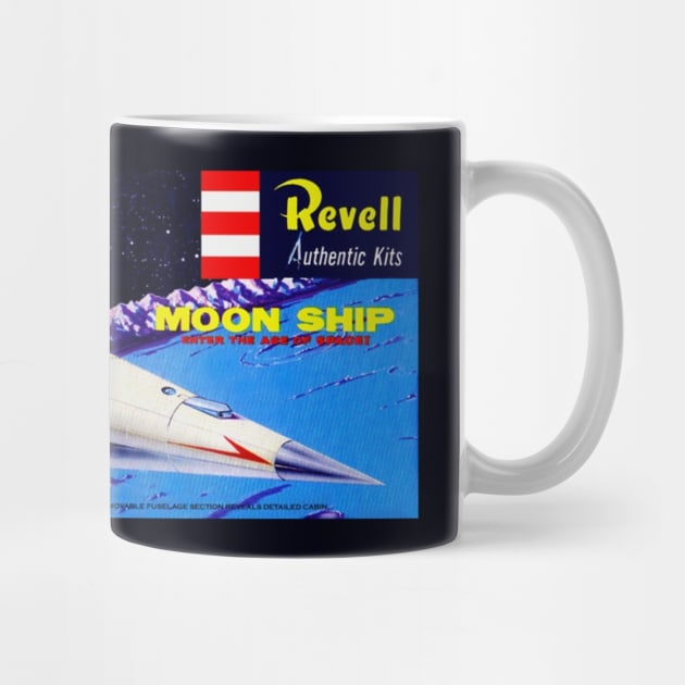 Vintage Model Kit Box Art - Moon Ship by Starbase79